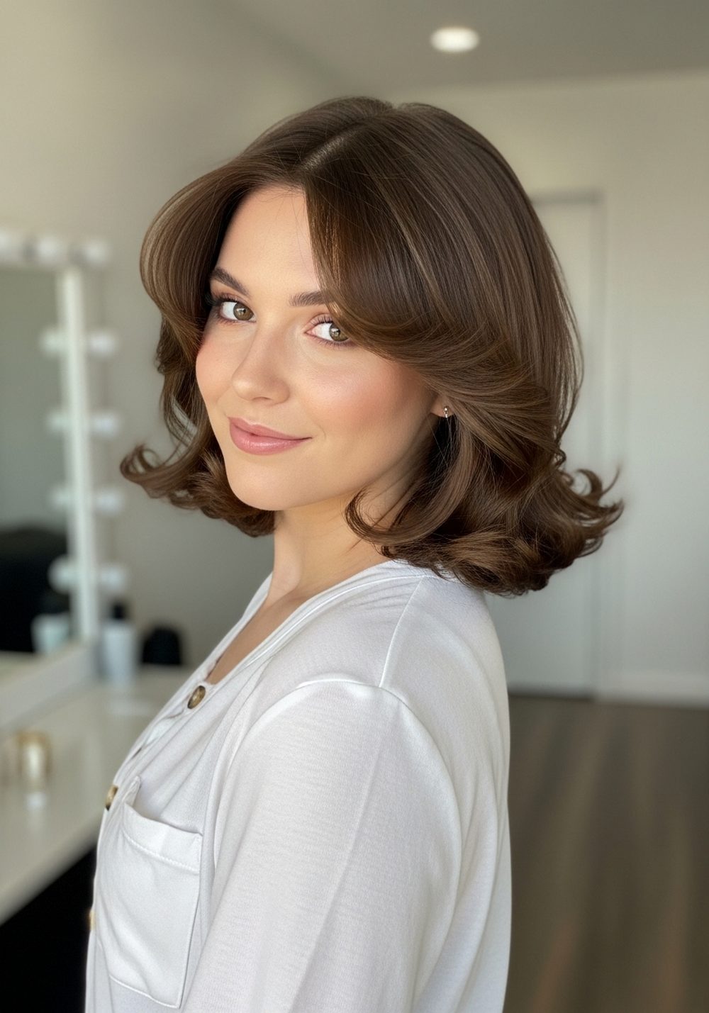 Voluminous Blowout Butterfly Cut Hairstyle