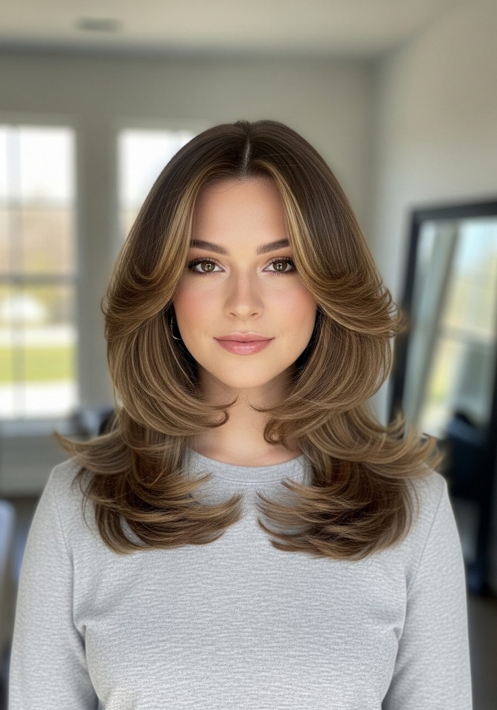 Voluminous Blowout Butterfly Cut Hairstyles