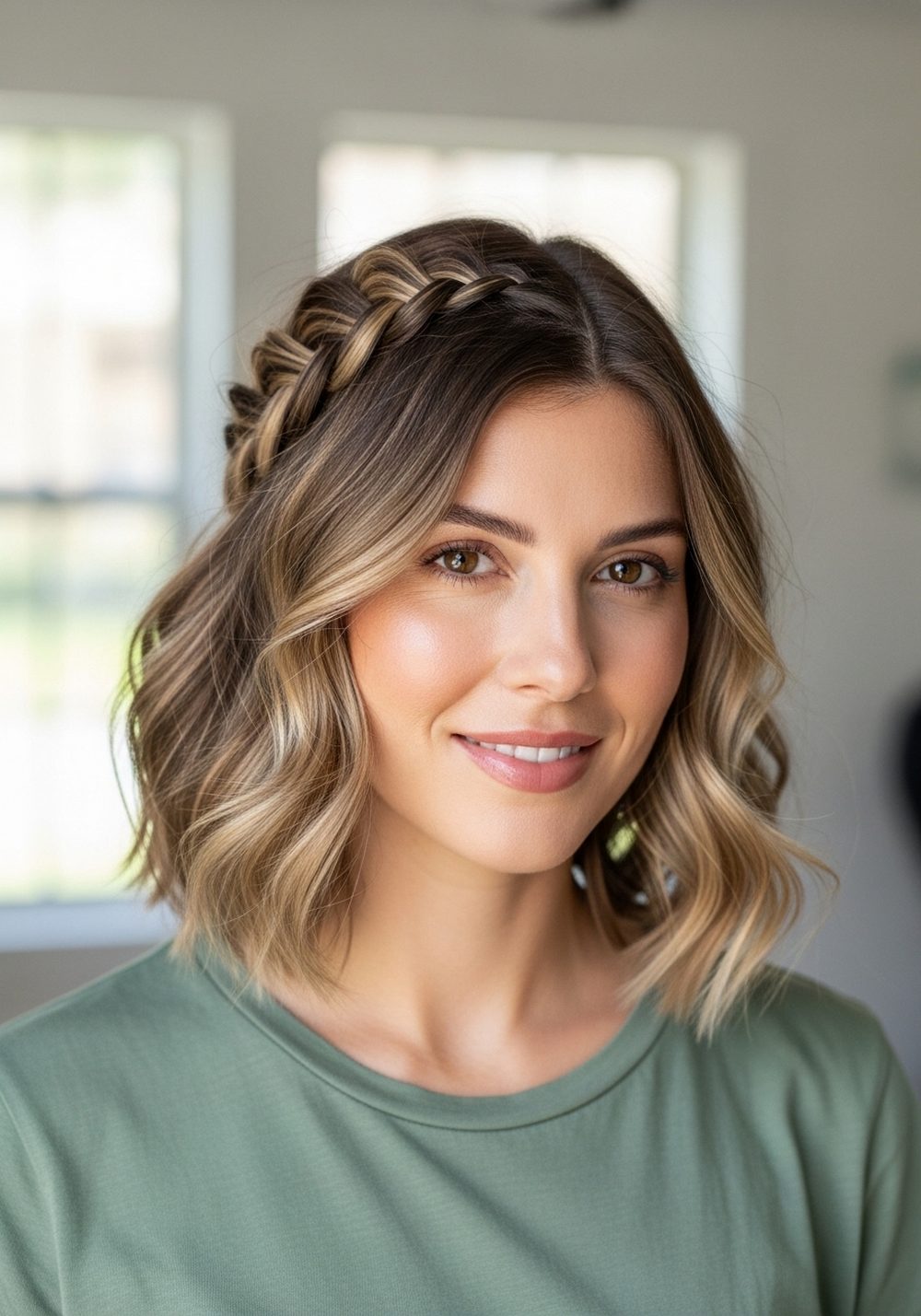 Wavy Braided Bob Hairstyle