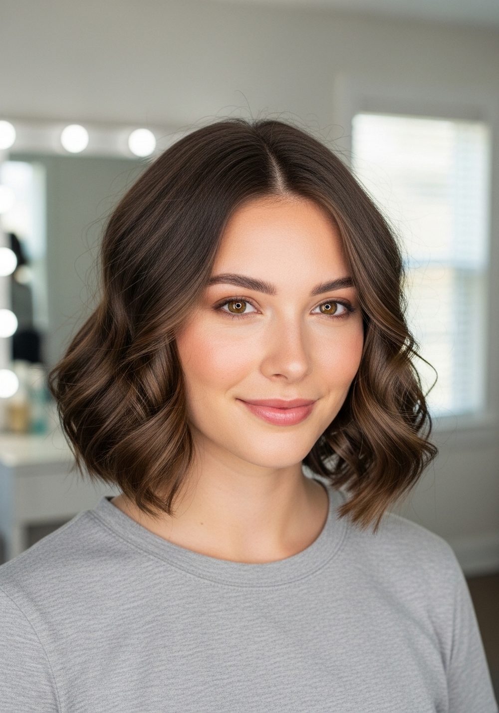 Wavy Bubble Bob Hairstyle