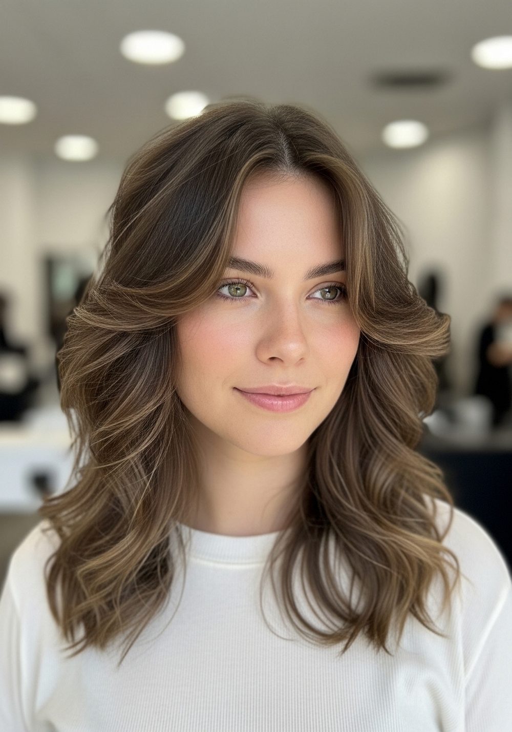 Wavy Butterfly Cut Hairstyle