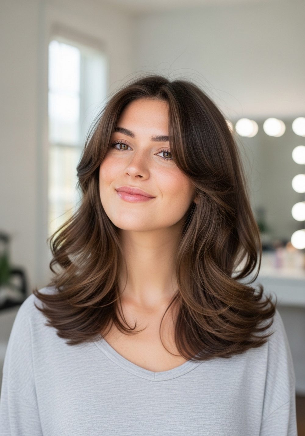 Wavy Butterfly Cut Hairstyle
