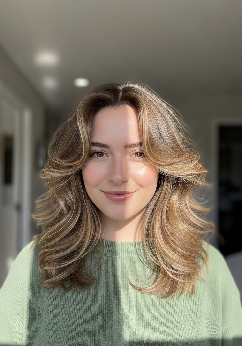 Wavy Butterfly Cut Hairstyle
