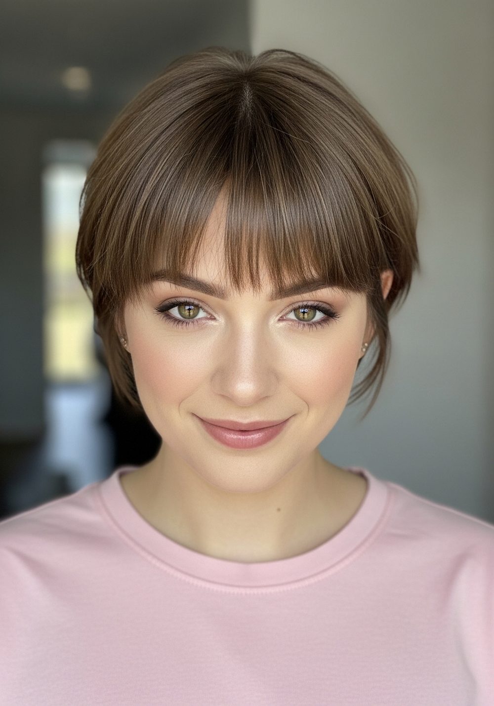 Wispy Fringe Bixie Cut Hairstyle