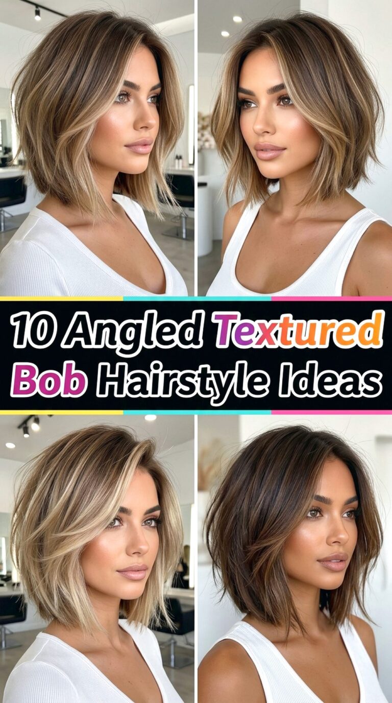 Angled Textured Bob Hairstyle Ideas
