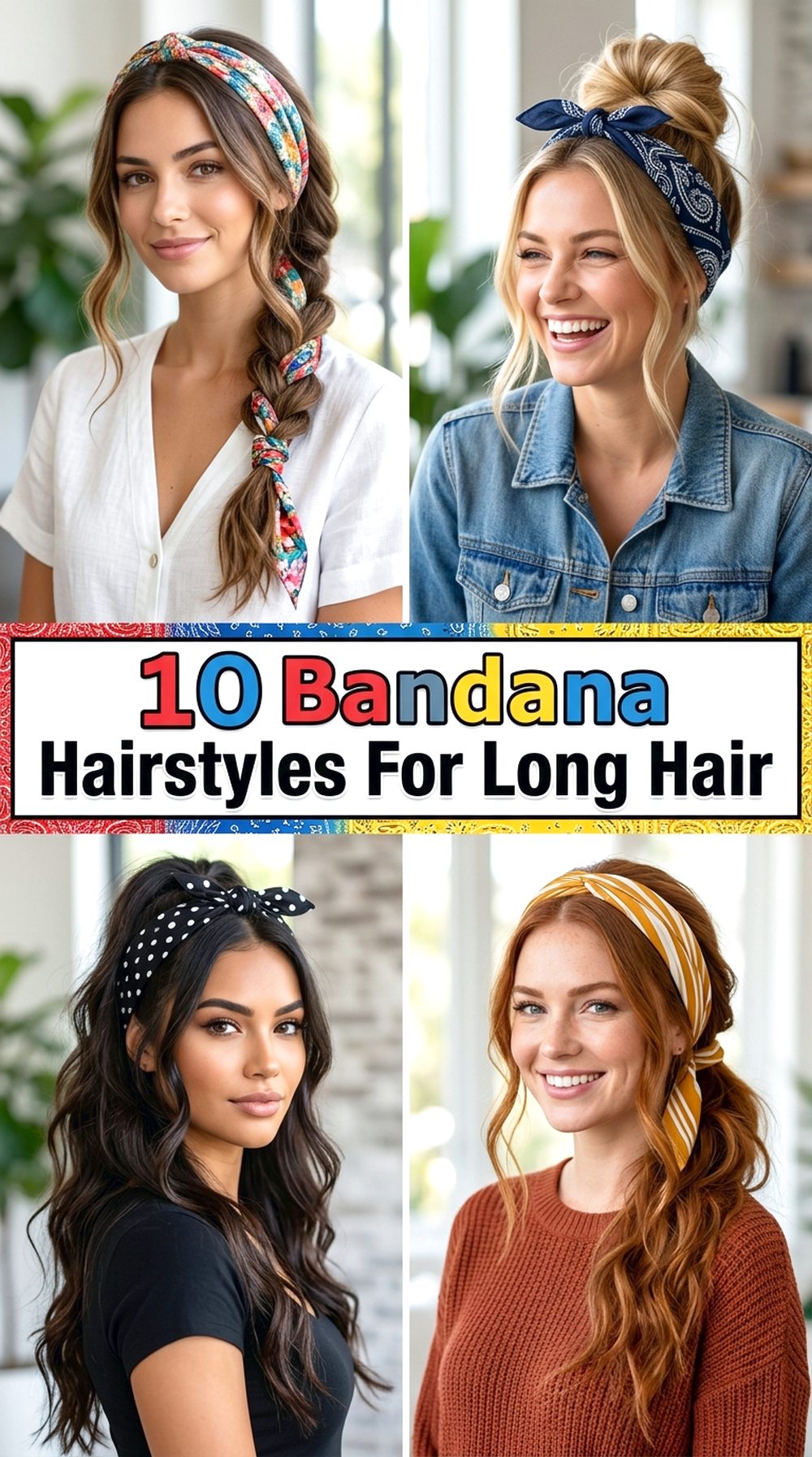 Bandana Hairstyles for Long Hair