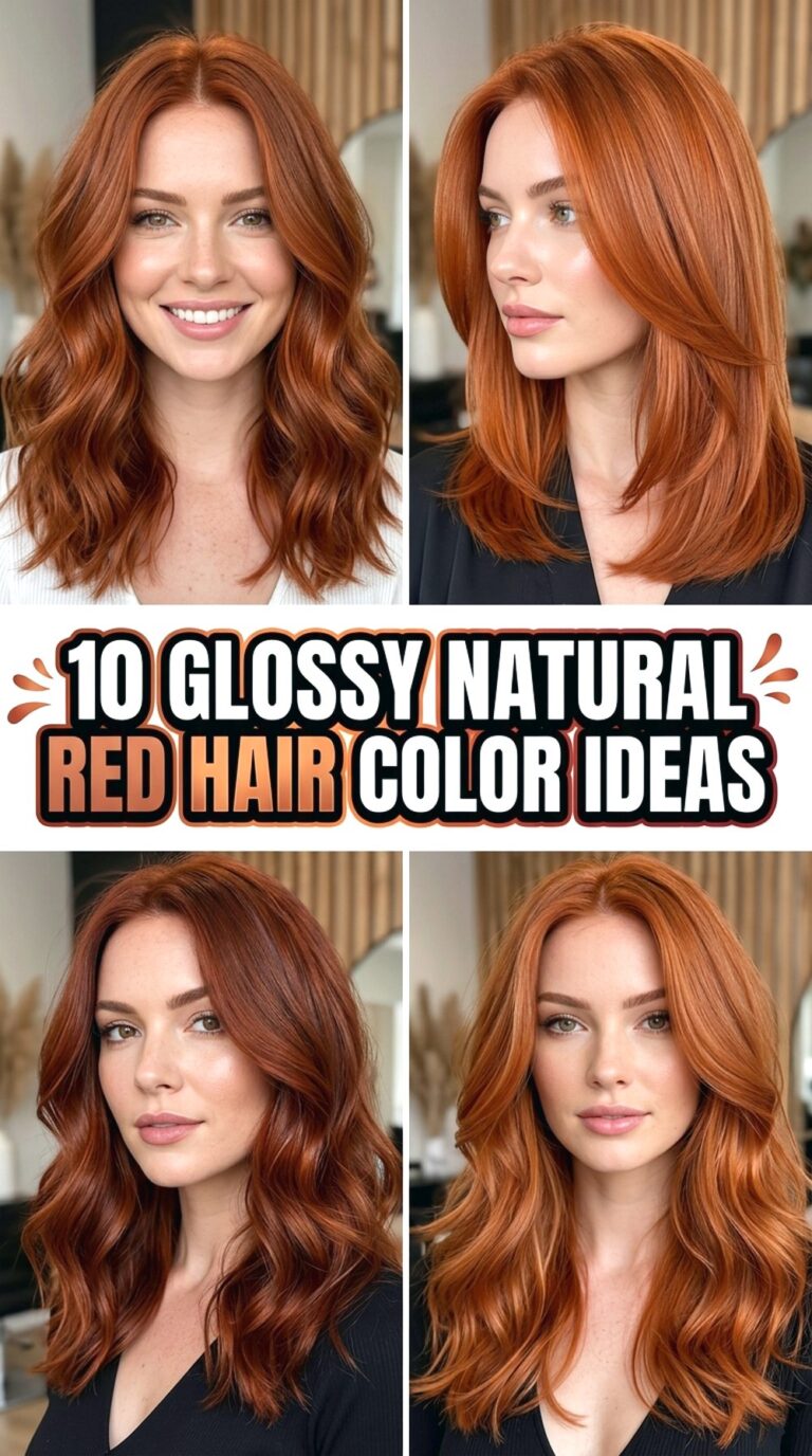 Glossy Natural Red Hair Color Ideas