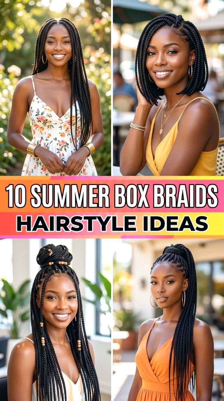 Summer Box Braids Hairstyle Ideas