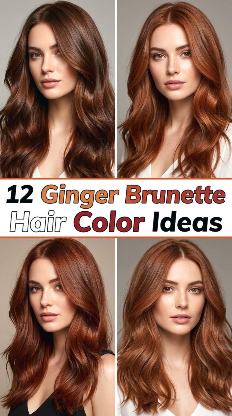 Ginger Brunette Hair Color Ideas