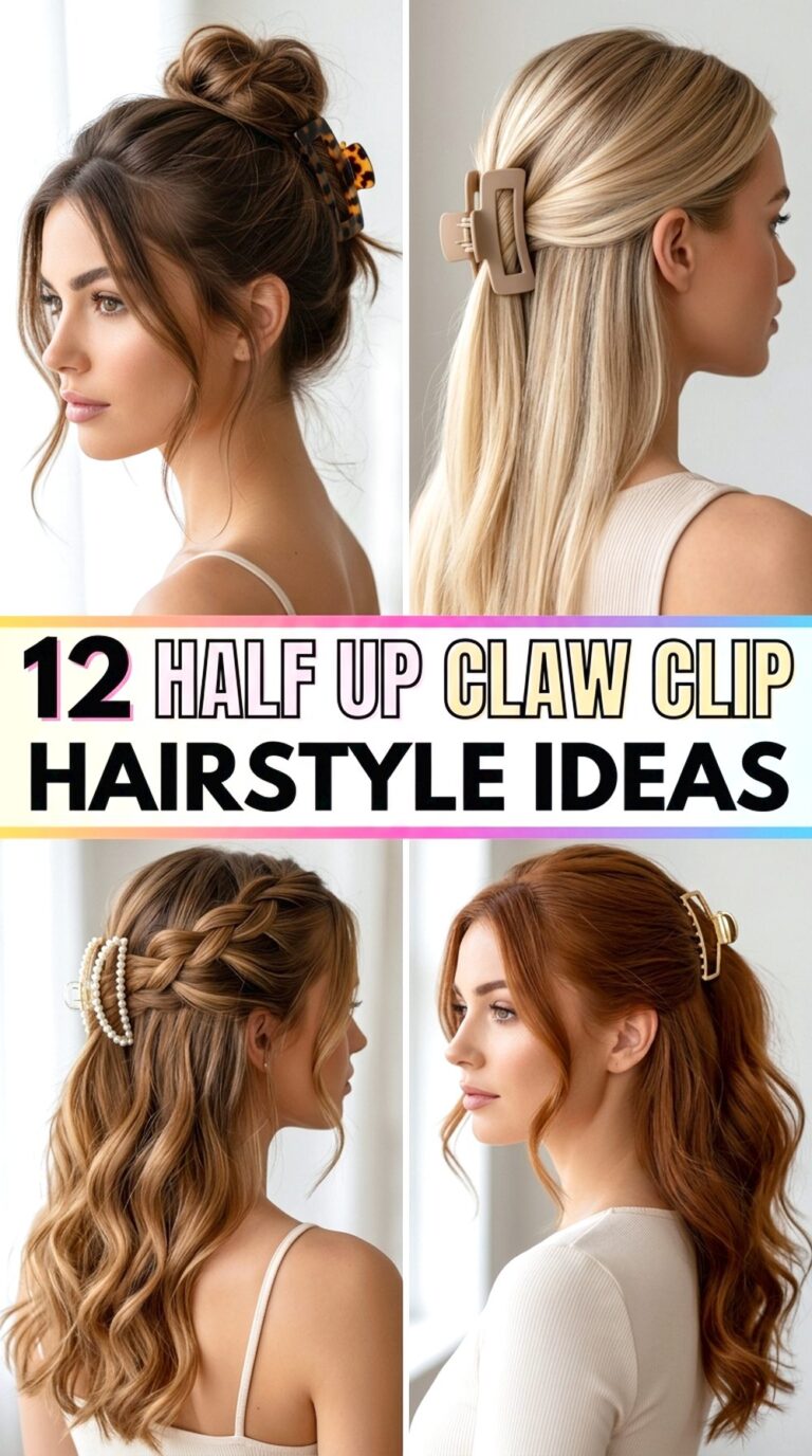 Half Up Claw Clip Hairstyle Ideas