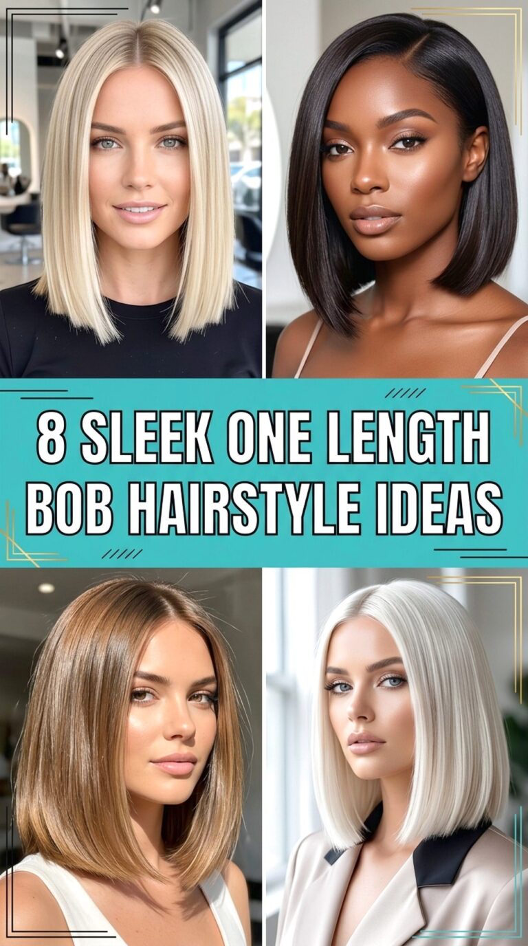 Sleek One Length Bob Hairstyle Ideas