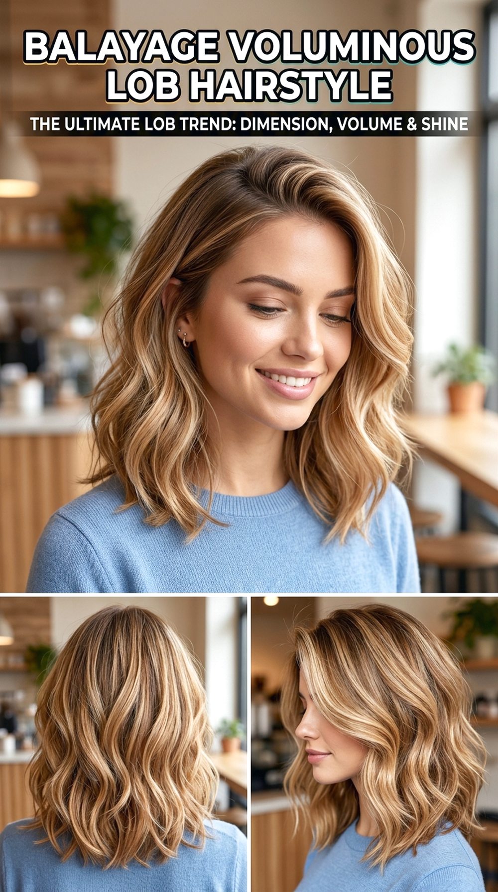 Balayage Voluminous Lob