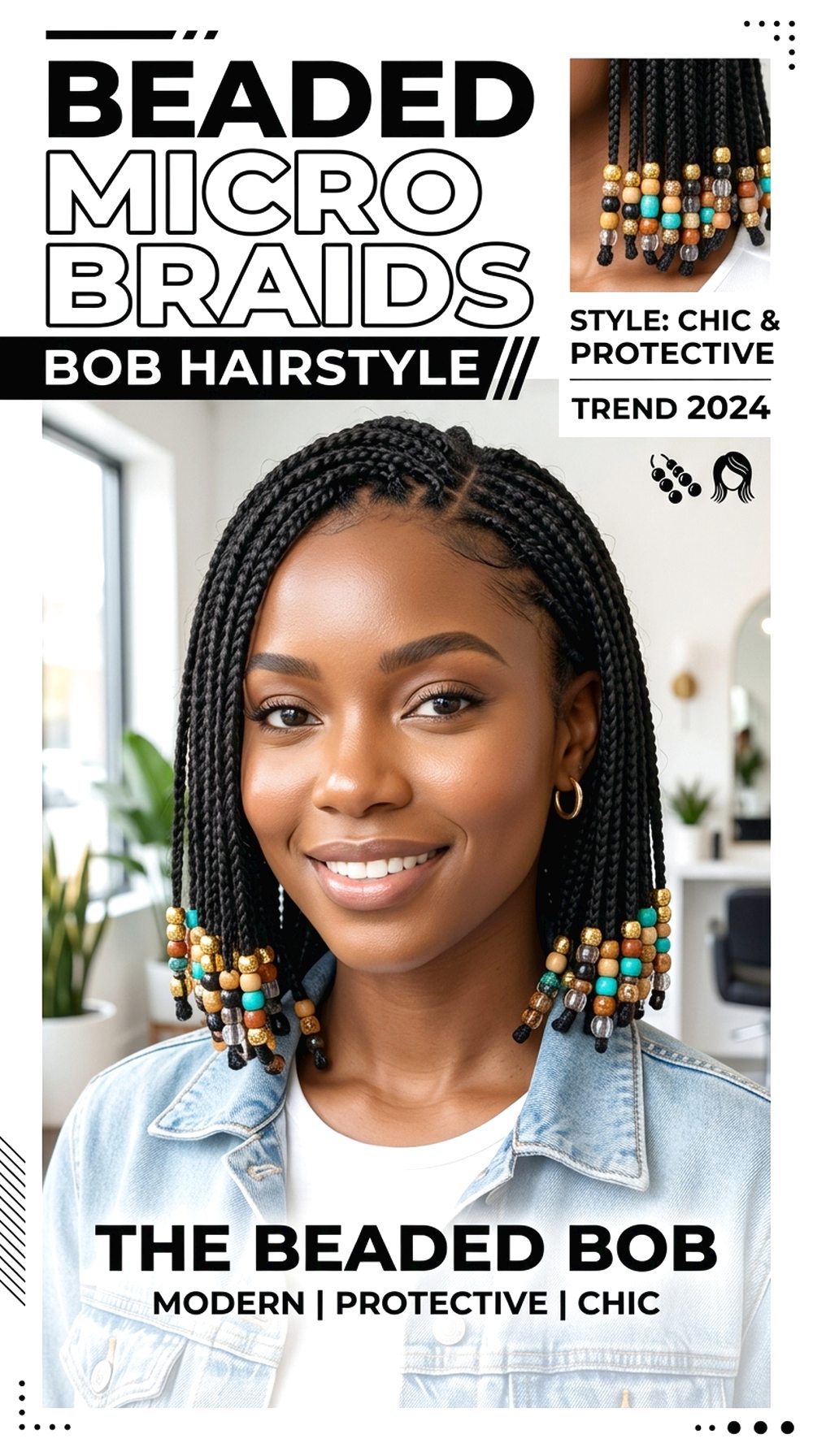 Beaded Micro Braids Bob