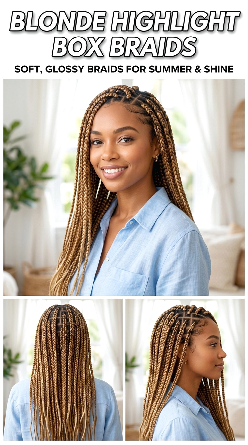 Blonde Highlight Box Braids
