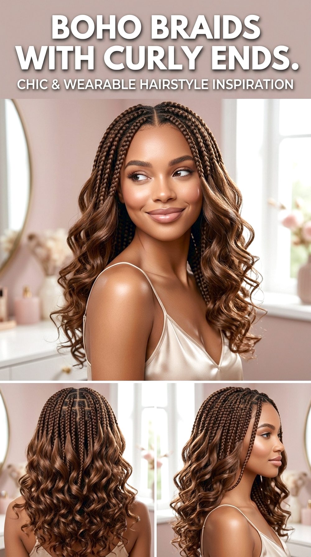 Boho Braids With Curly Ends