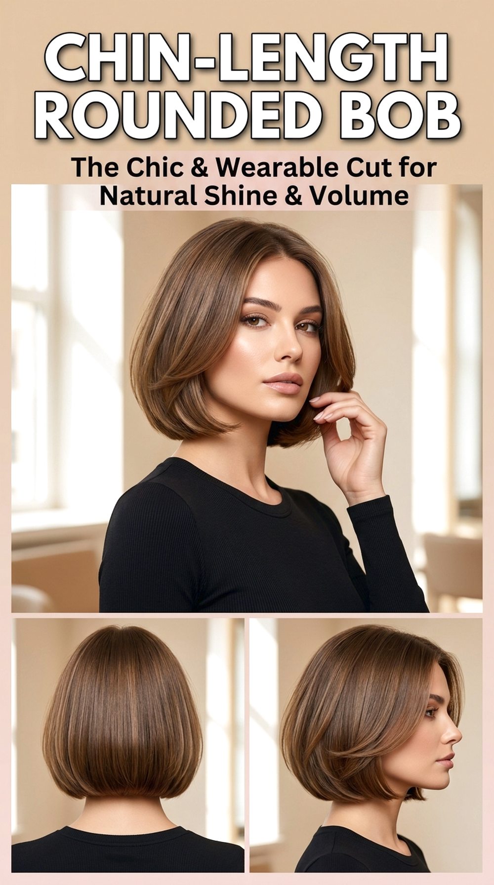Chin-Length Rounded Bob