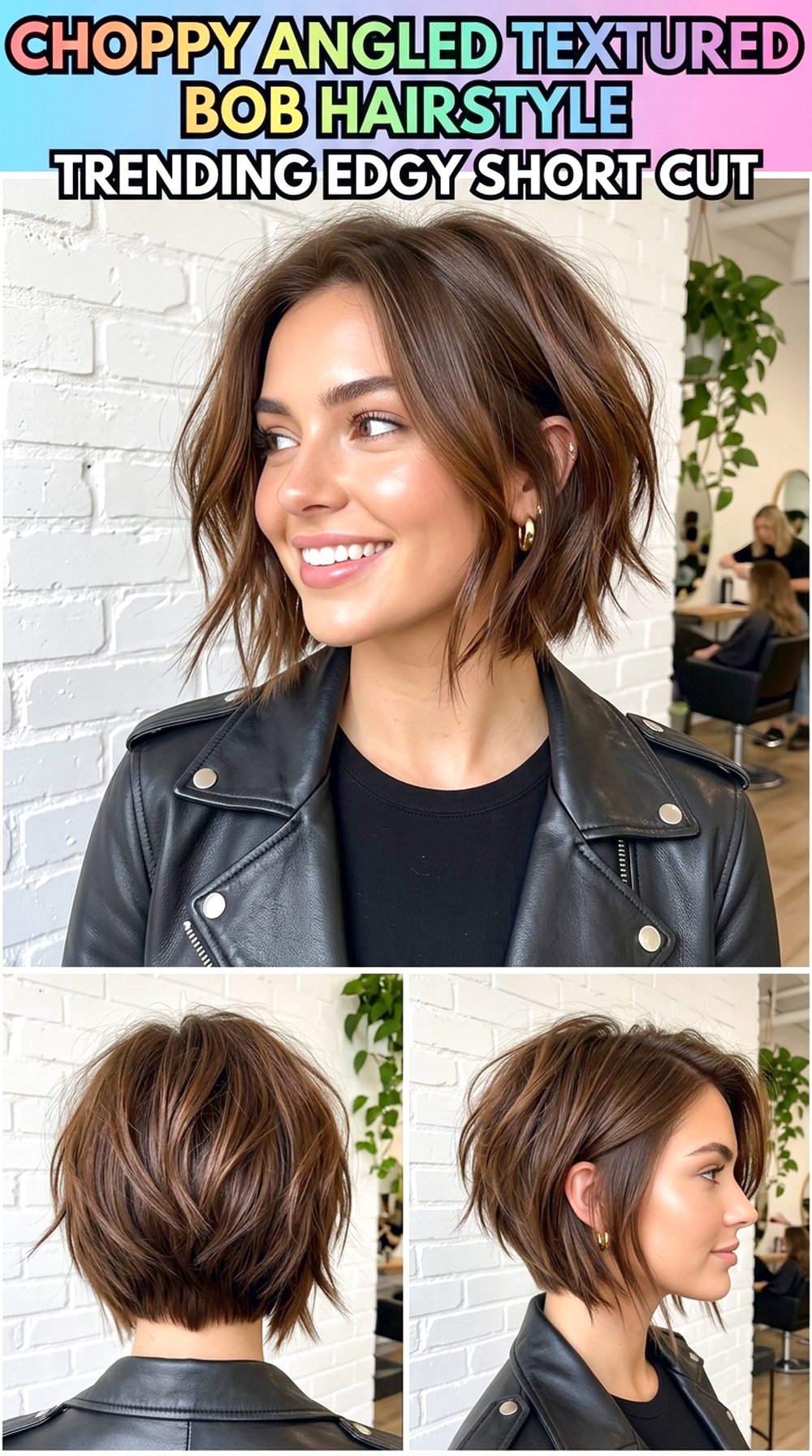 Choppy Angled Textured Bob