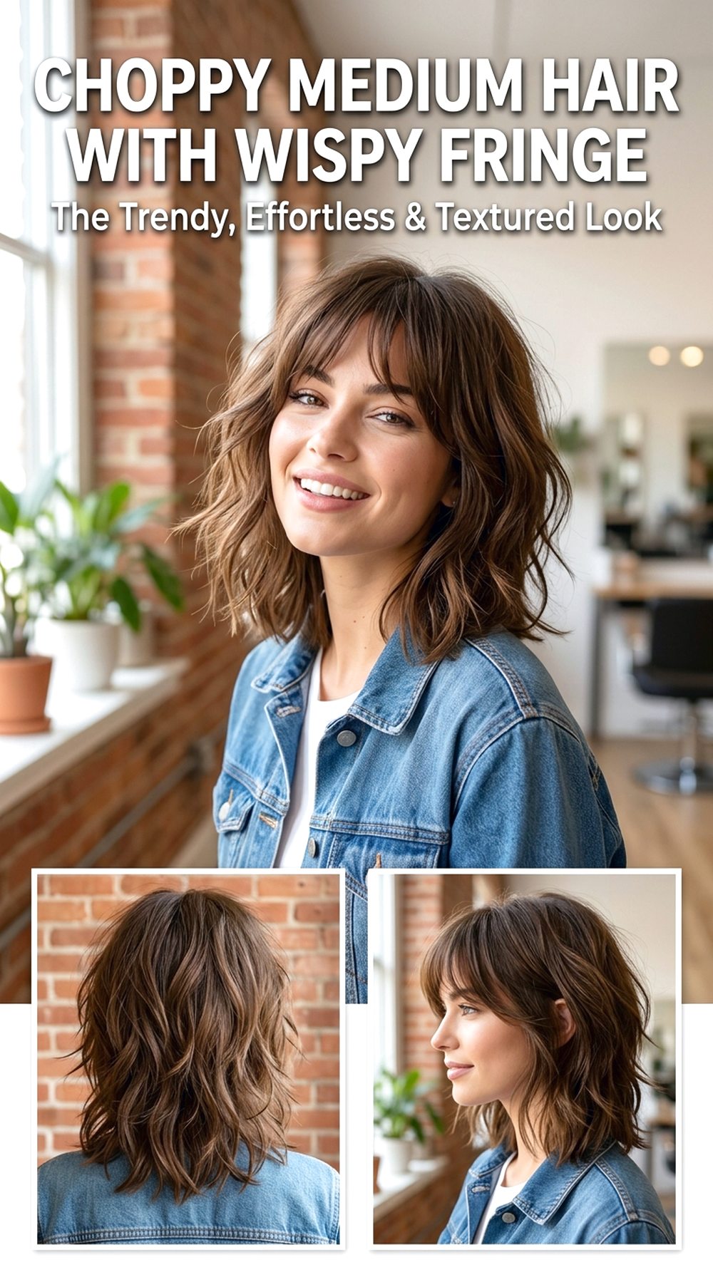Choppy Medium Hair With Wispy Fringe