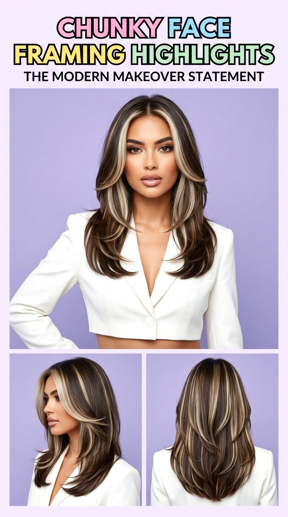 Chunky Face Framing Highlights