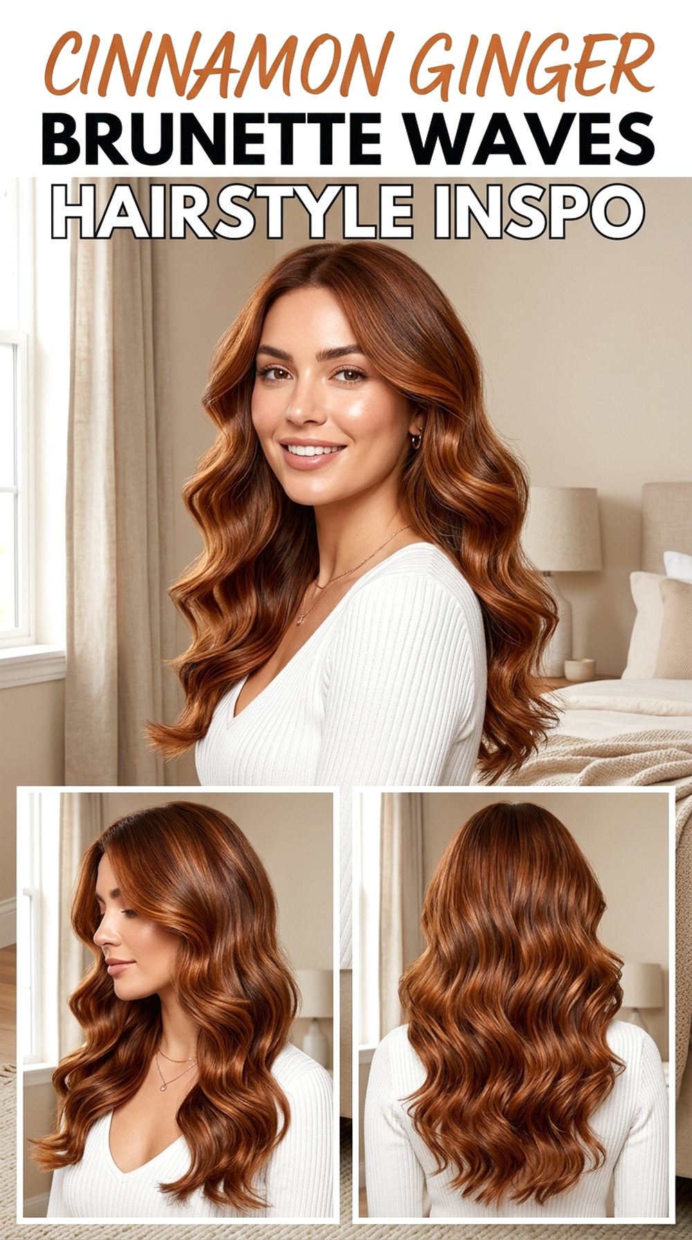 Cinnamon Ginger Brunette Waves