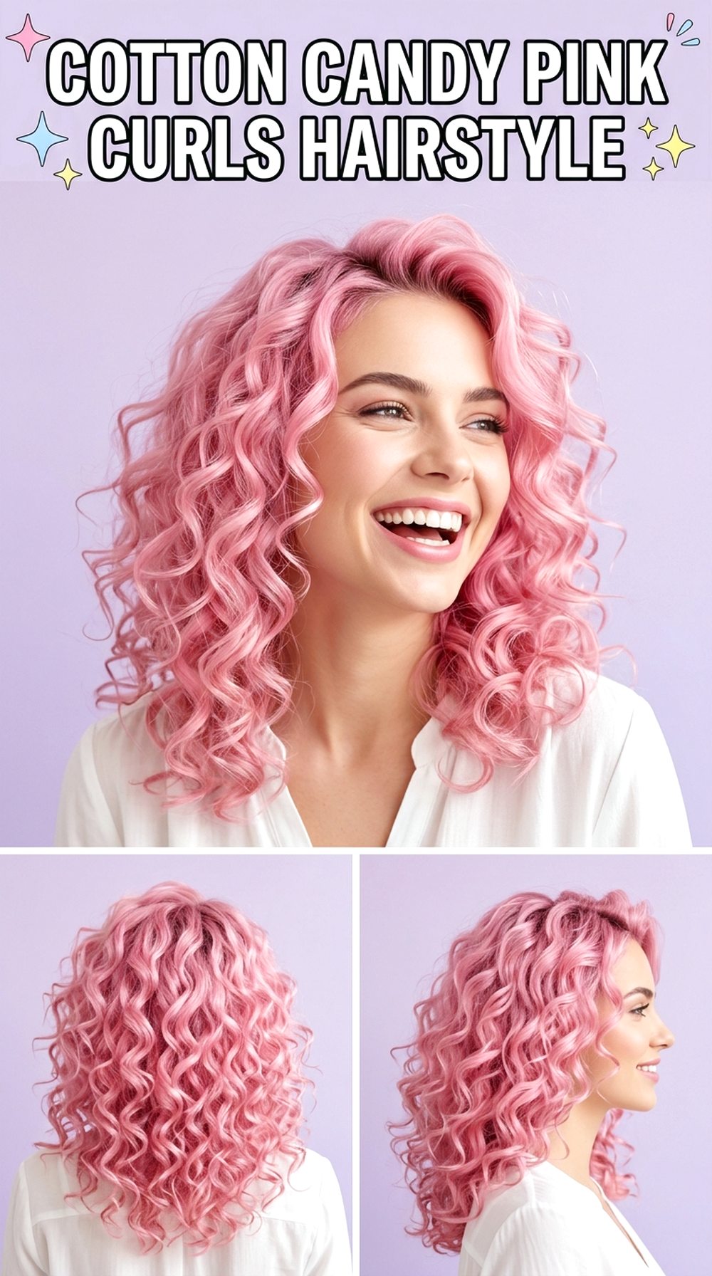 Cotton Candy Pink Curls