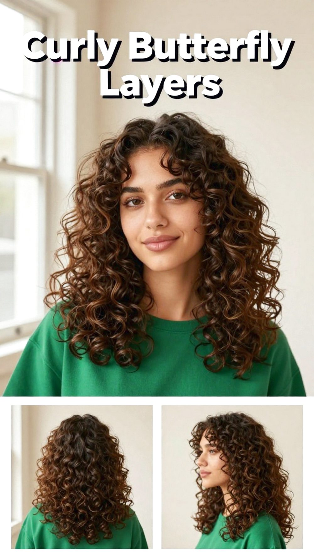 Curly Butterfly Layers Hairstyle