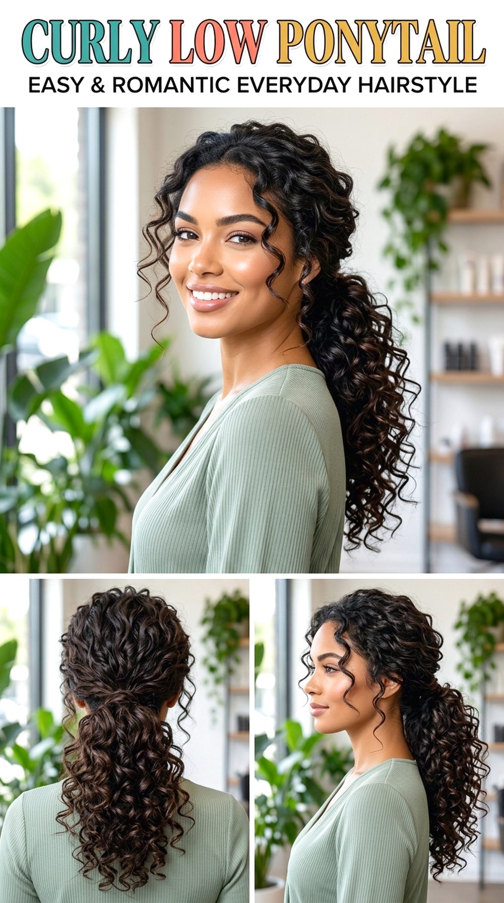 Curly Low Ponytail