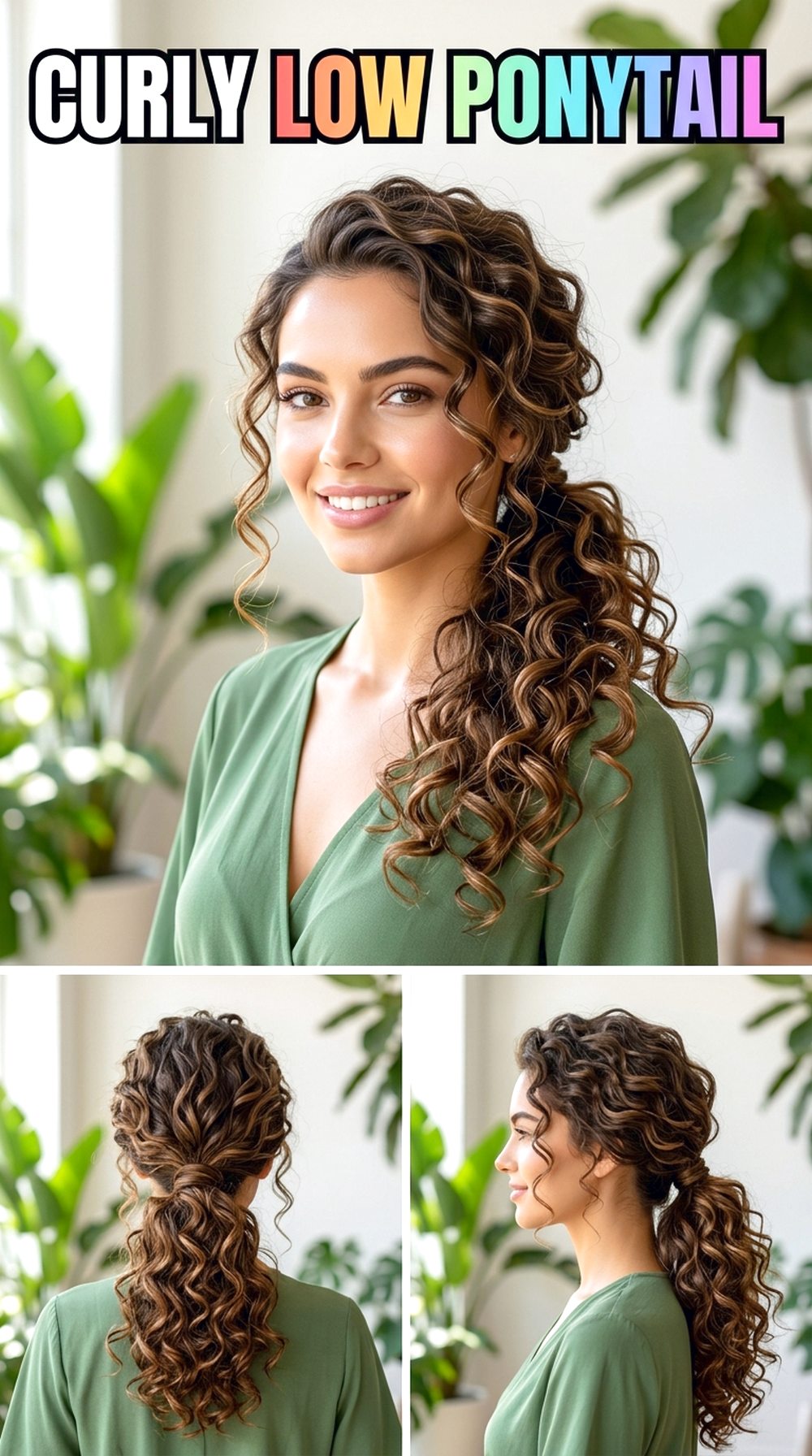 Curly Low Ponytail