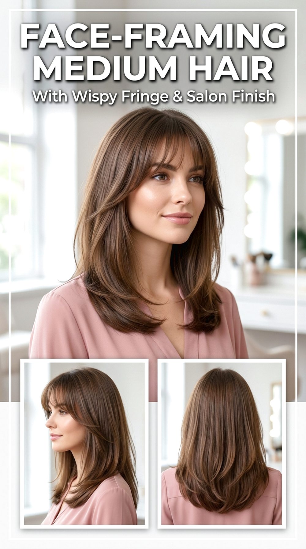 Face-Framing Medium Hair With Wispy Fringe