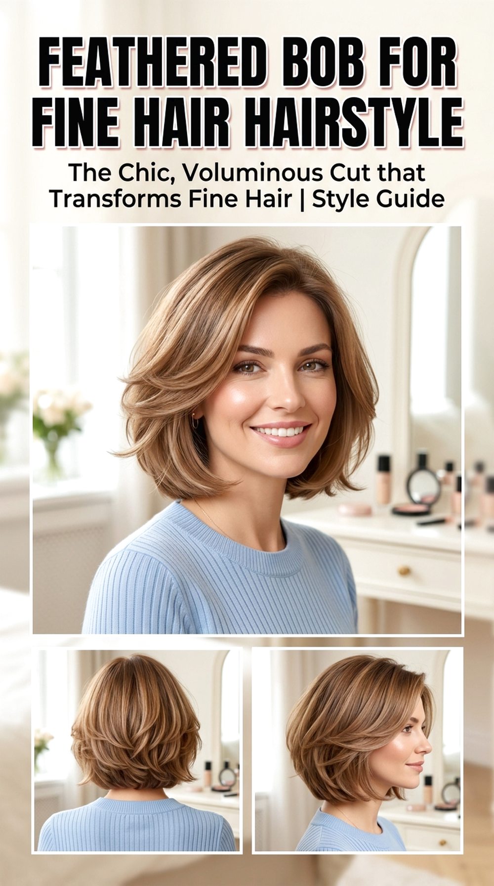 Feathered Bob For Fine Hair