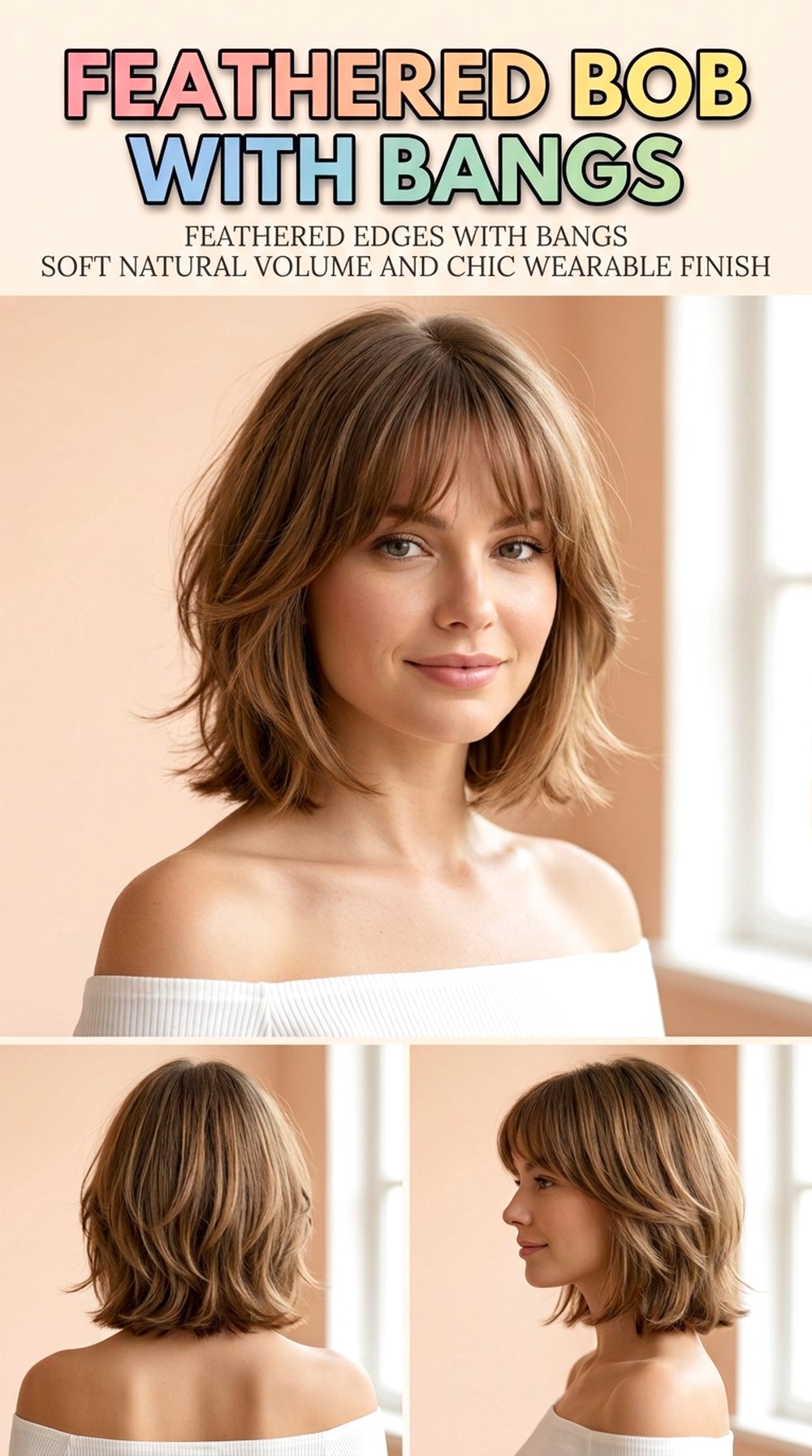 Feathered Bob With Bangs