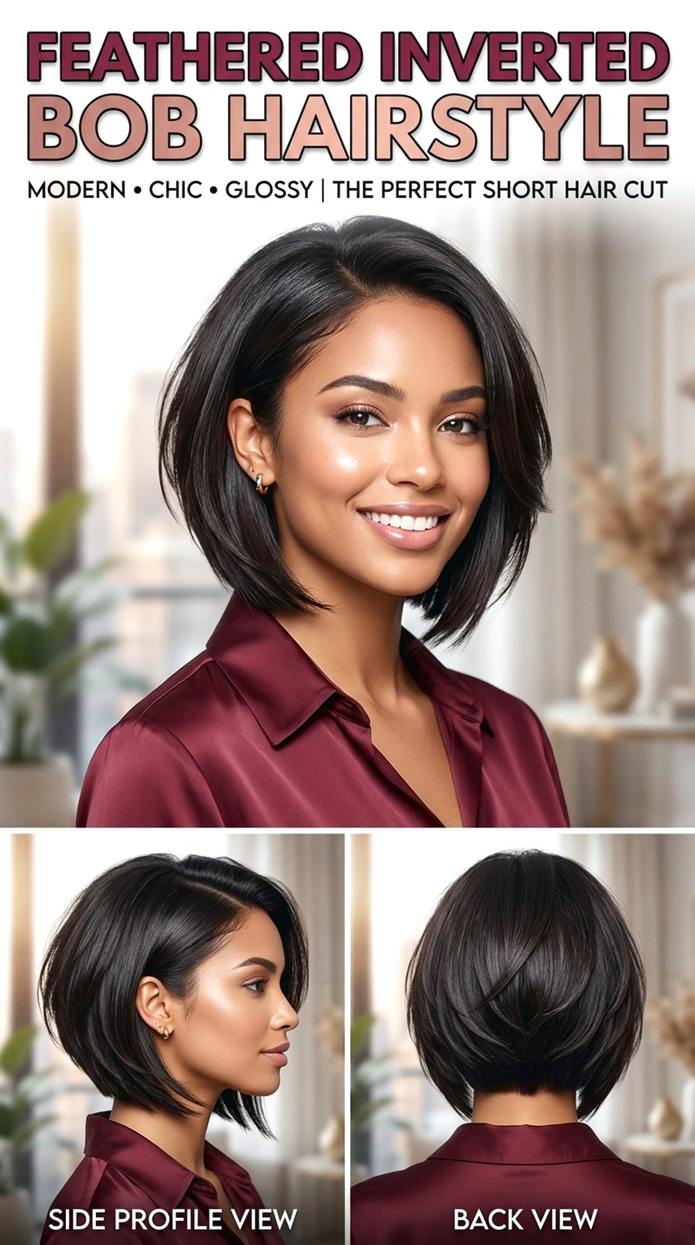 Feathered Inverted Bob
