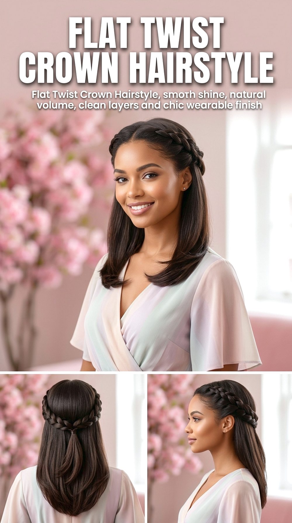 Flat Twist Crown Hairstyle