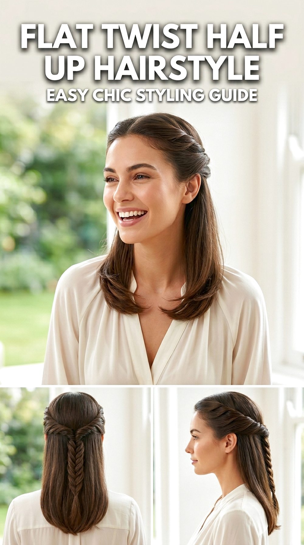 Flat Twist Half Up Hairstyle
