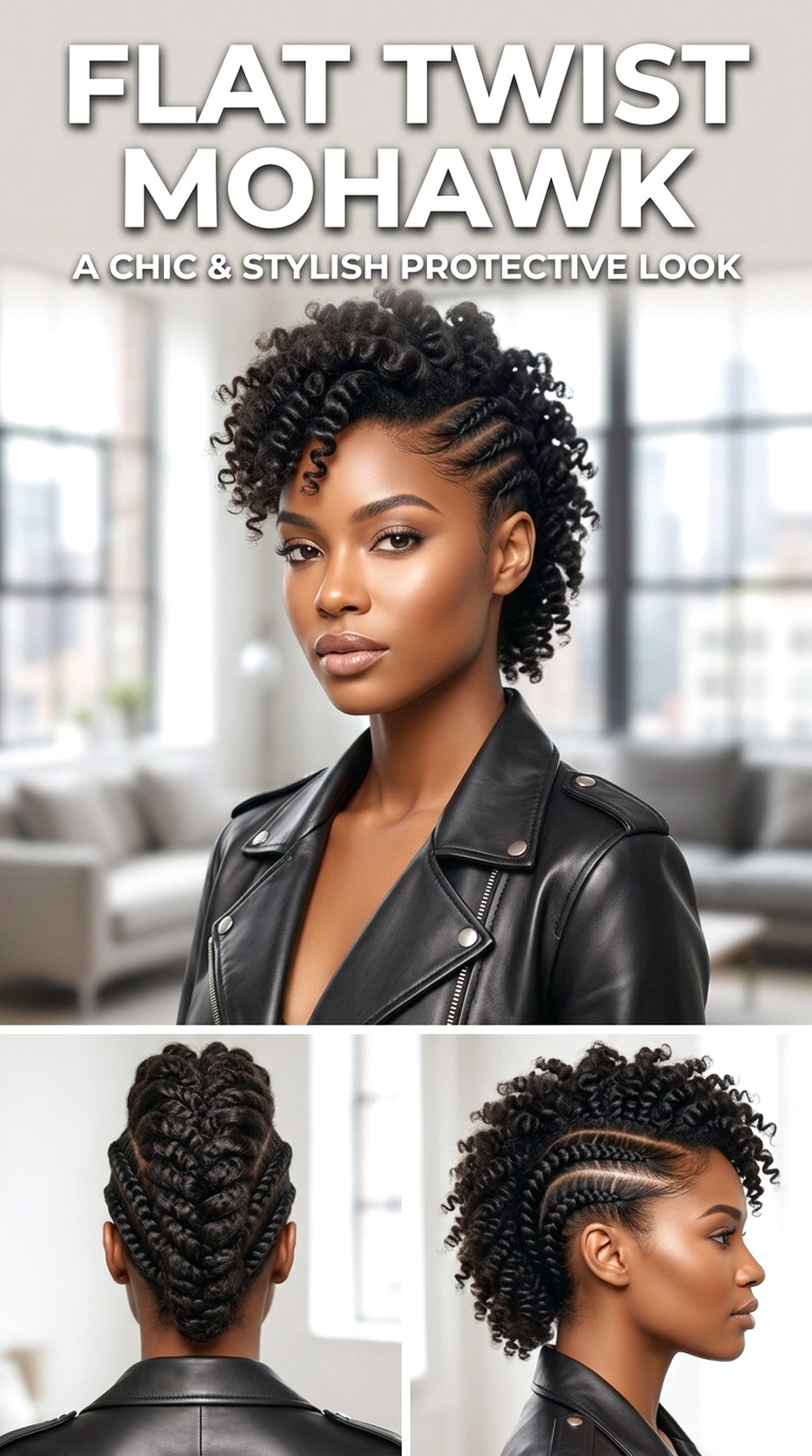 Flat Twist Mohawk Hairstyle
