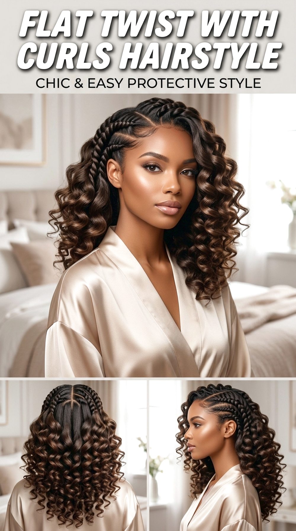Flat Twist With Curls Hairstyle
