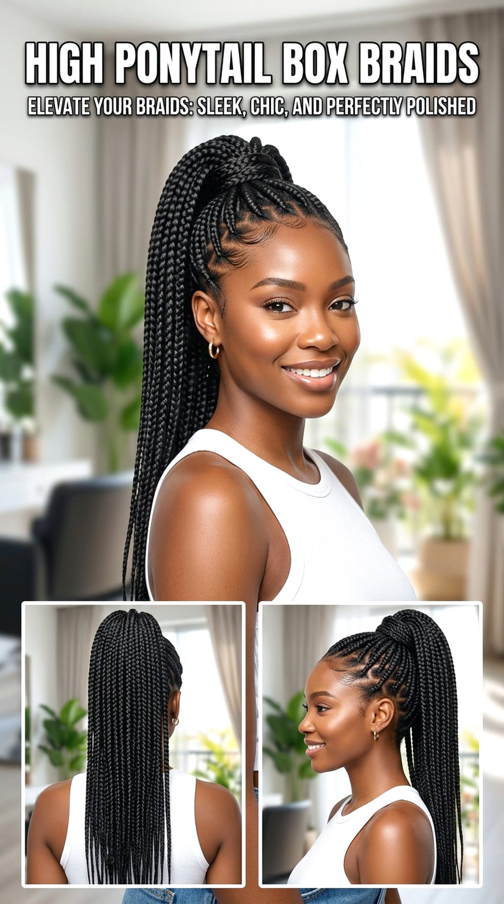 High Ponytail Box Braids