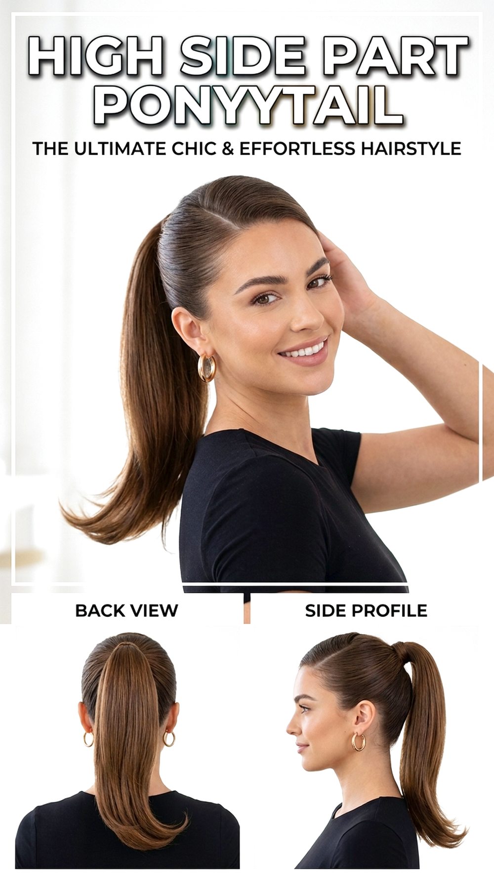 High Side Part Ponytail