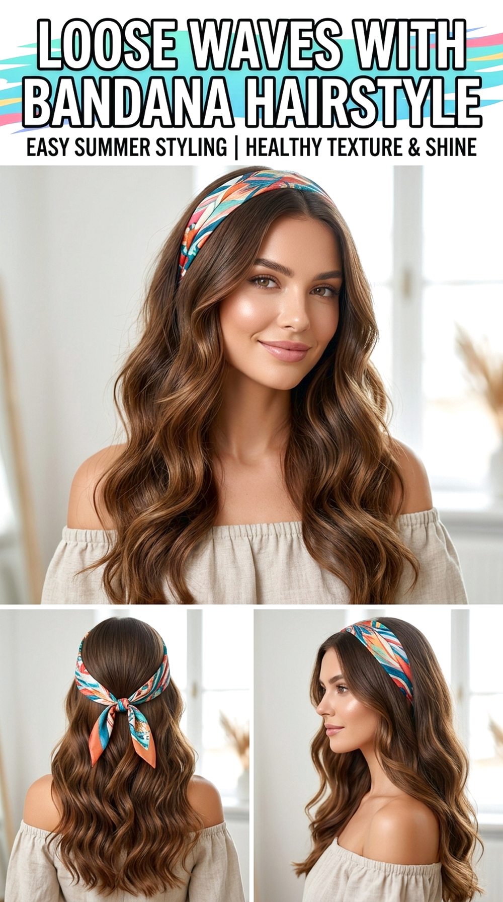 Loose Waves With Bandana