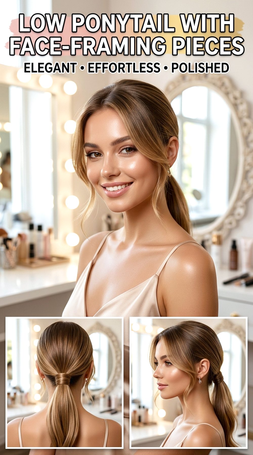 Low Ponytail With Face-Framing Pieces