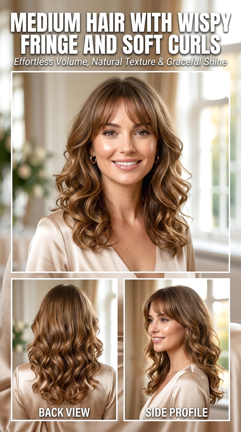 Medium Hair With Wispy Fringe And Soft Curls
