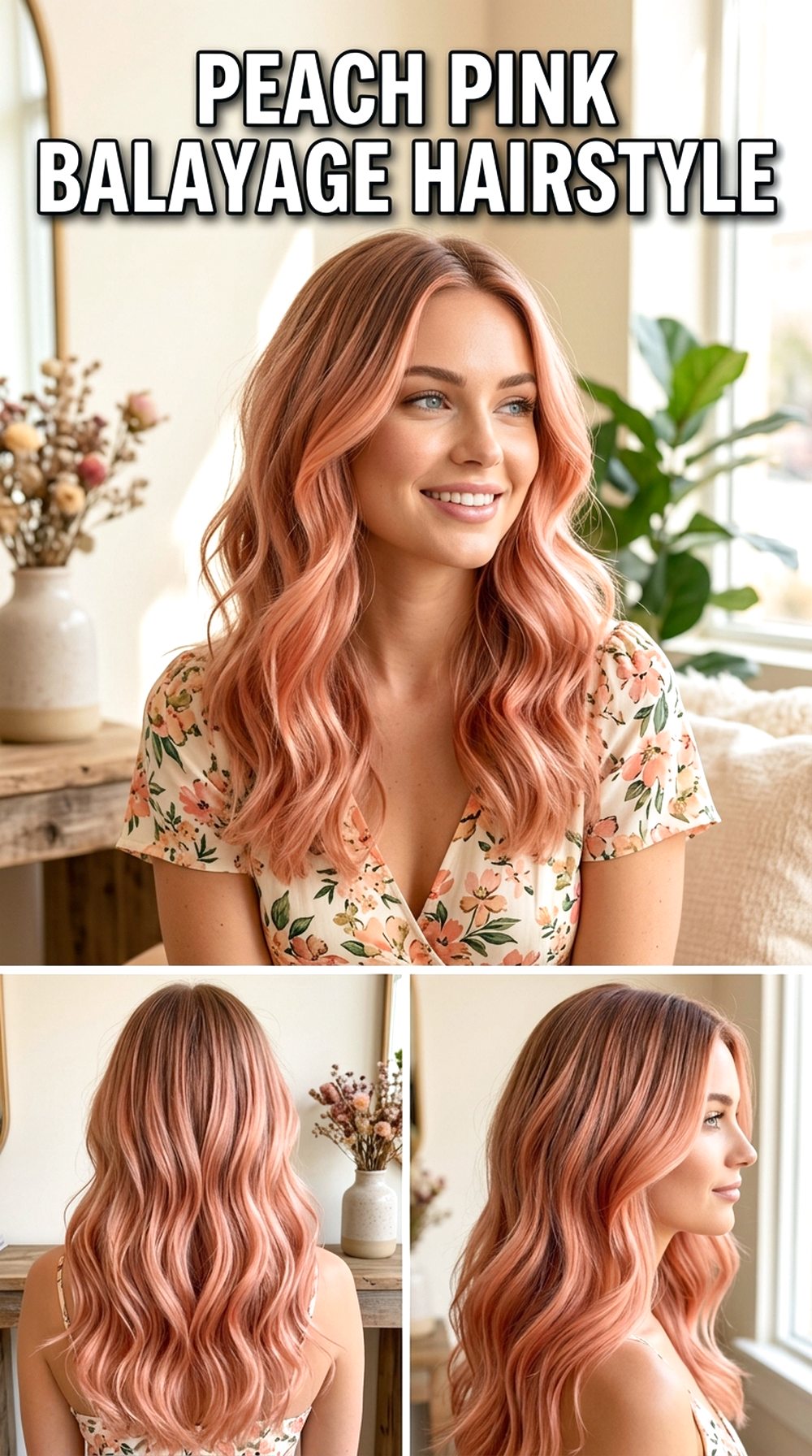 Peach Pink Balayage