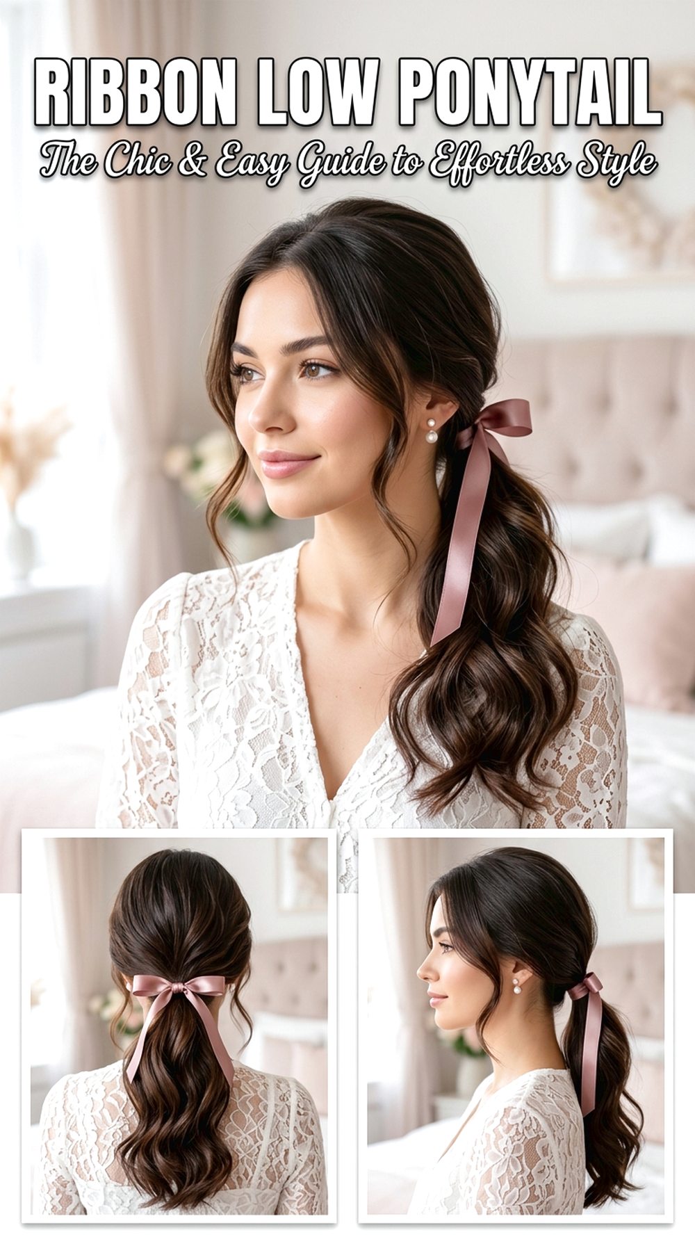 Ribbon Low Ponytail