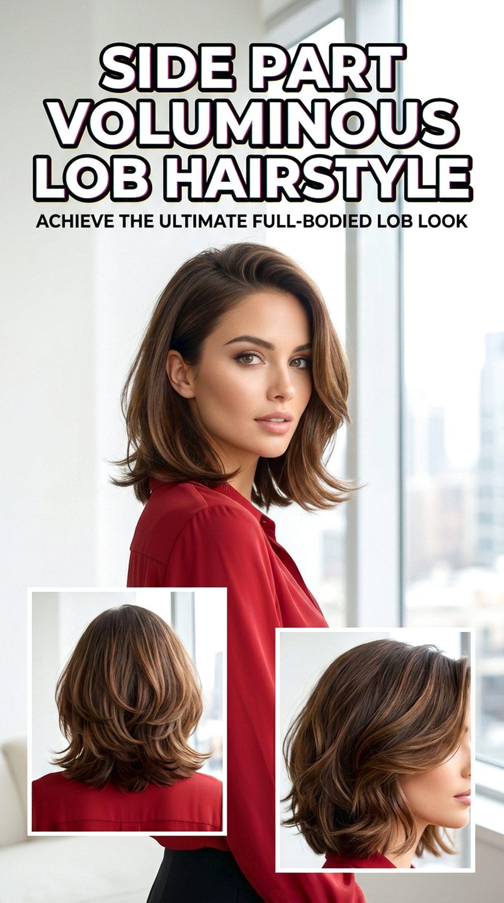 Side Part Voluminous Lob