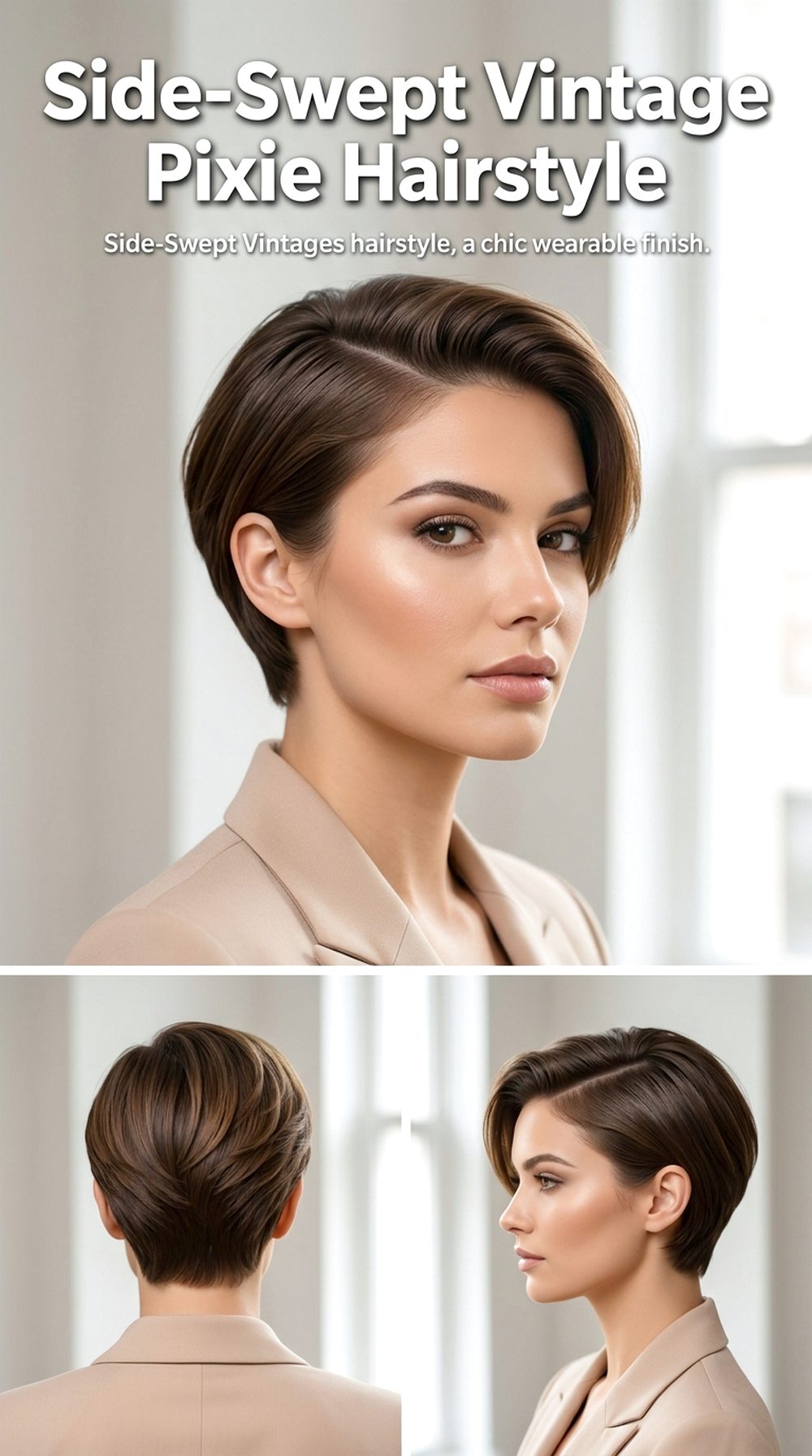 Side-Swept Vintage Pixie