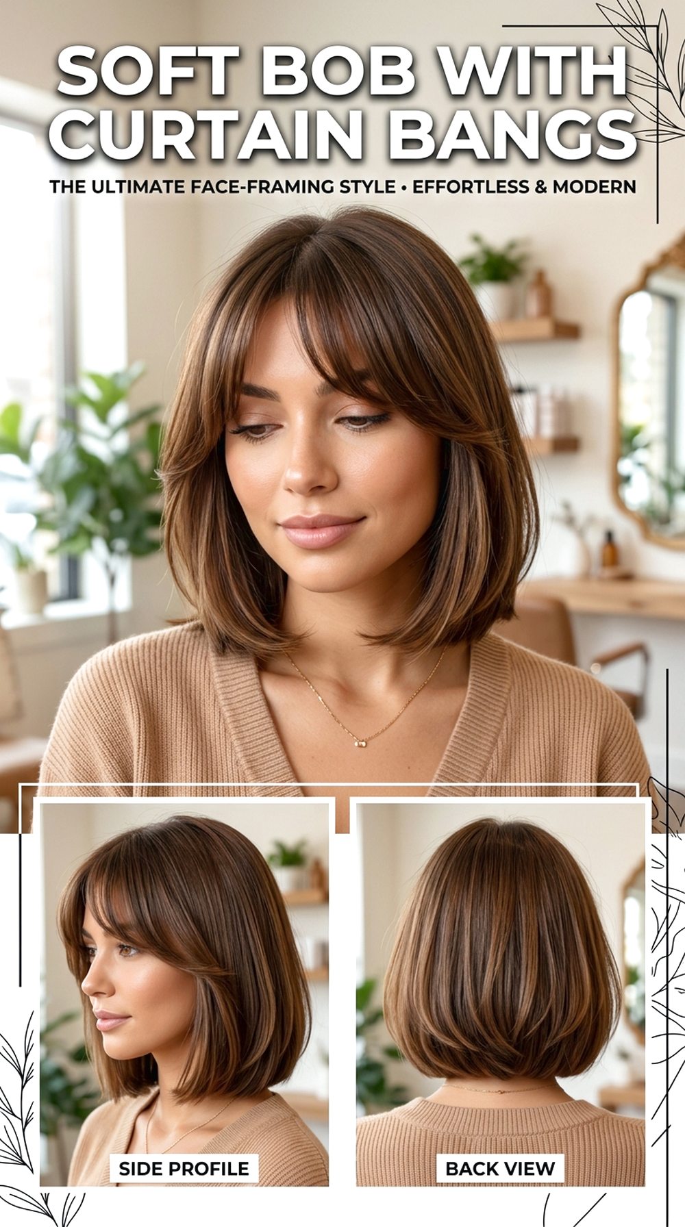 Soft Bob With Curtain Bangs