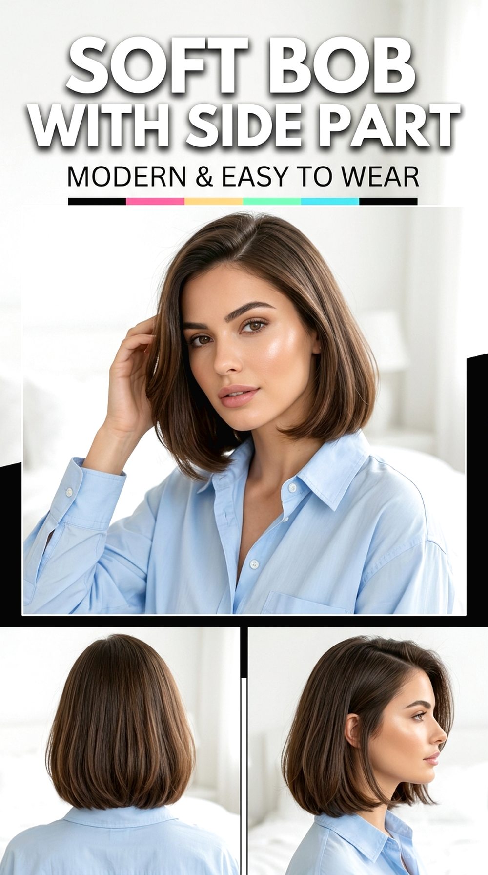 Soft Bob With Side Part
