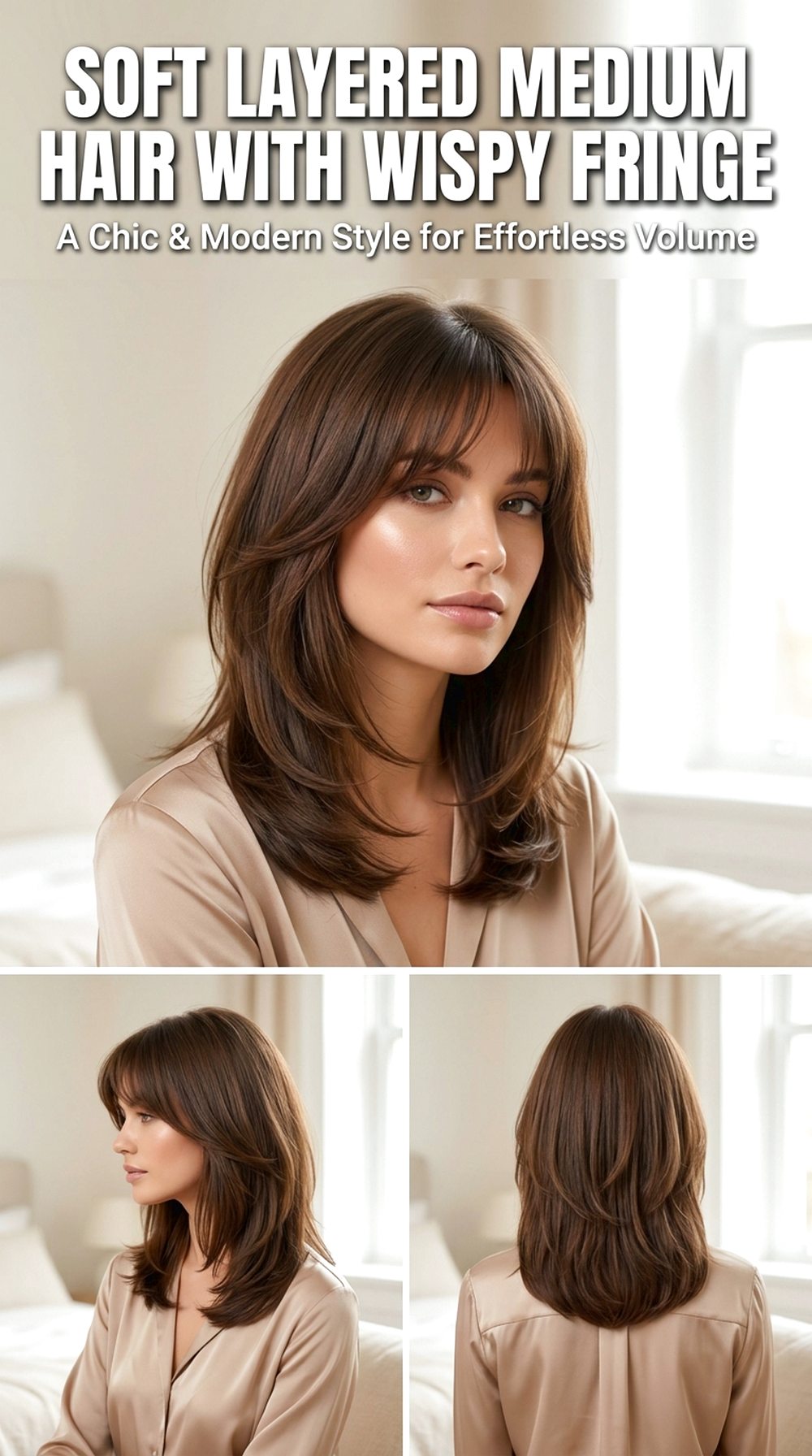 Soft Layered Medium Hair With Wispy Fringe