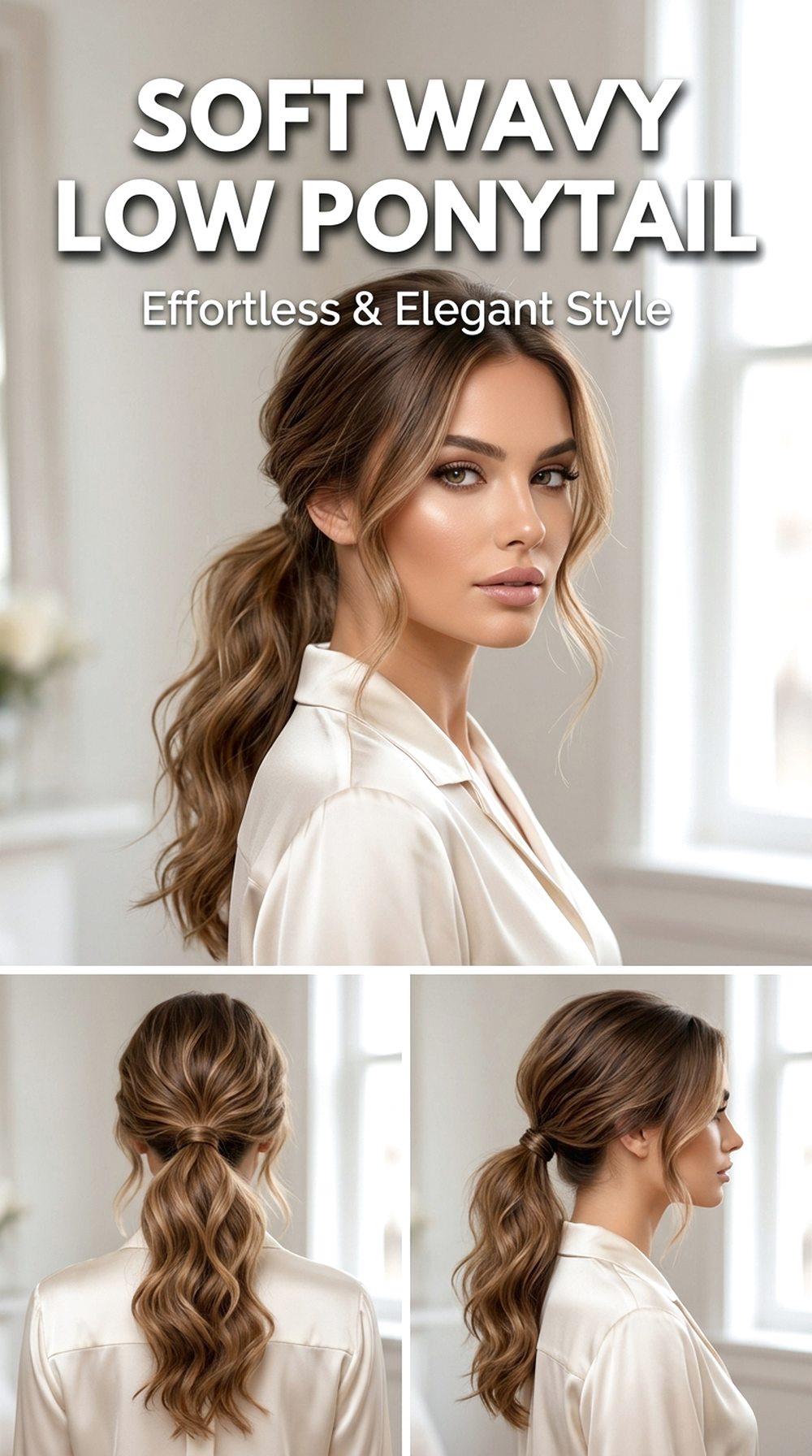 Soft Wavy Low Ponytail
