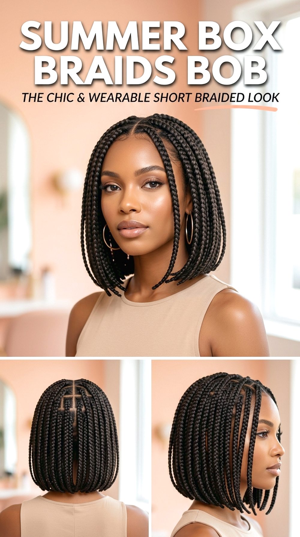 Summer Box Braids Bob